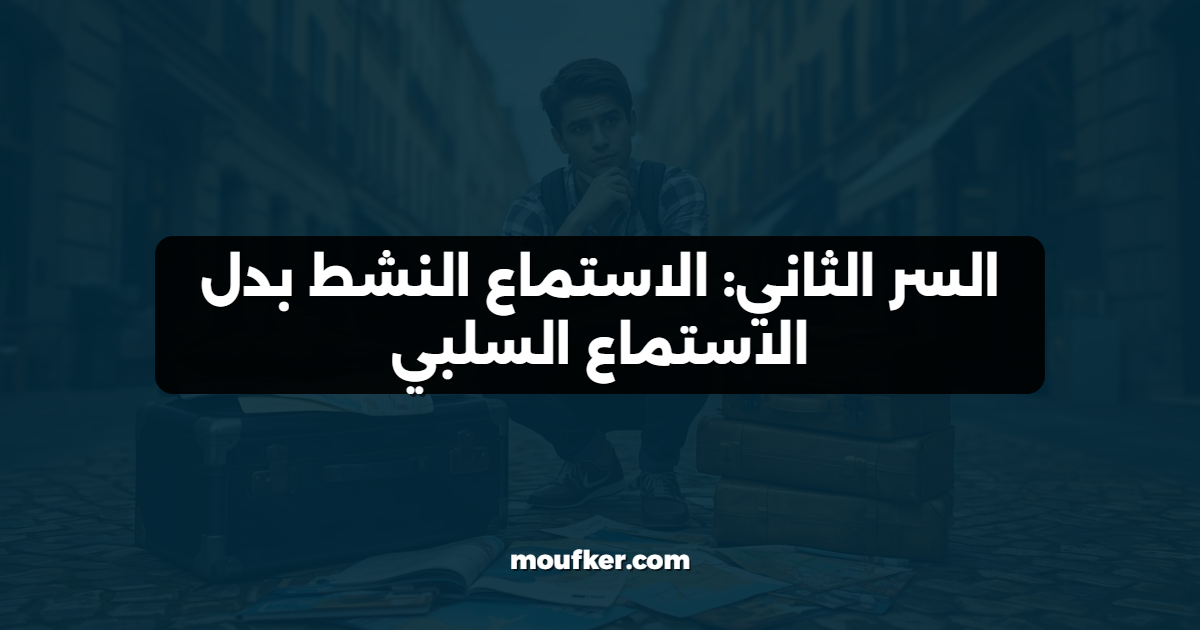 السر الثاني: الاستماع النشط بدل الاستماع السلبي