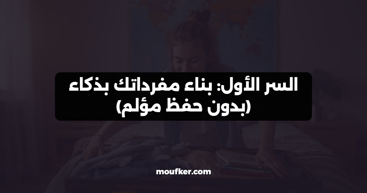 السر الأول: بناء مفرداتك بذكاء (بدون حفظ مؤلم)