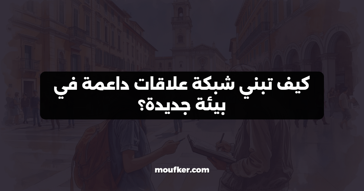 كيف تبني شبكة علاقات داعمة في بيئة جديدة؟